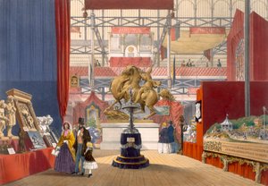 1851年のグレートエキシビションで、ディキンソンコンプリヘンシブピクチャーズのゾリーフェライン楽器スタンドの眺め 作： English School