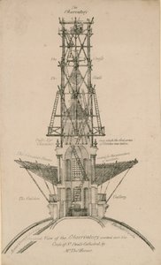 セントポール大聖堂の十字架の上に建立された展望台の眺め 作： English School