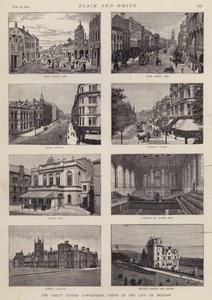 アイルランド、アルスター、ベルファストの風景（リトグラフ 作： English School