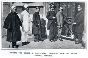 国会議事堂訪問：1919年インド国民会議代表 作： English School