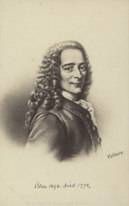 ヴォルテール（1694-1778）フランスの作家、哲学者、劇作家（リトグラフ）