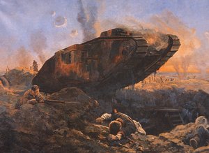 WWI 西部戦線で活躍するイギリスの戦車 作： English School