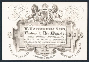 W Harwood＆Son、テーラー、トレードカード