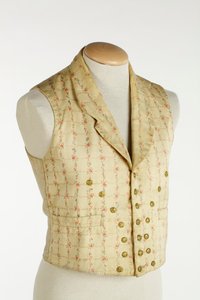 花柄のチョッキ、1855年（ウール） 作： English School
