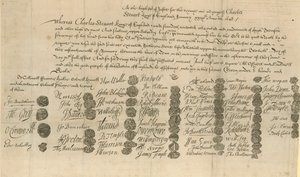 チャールズ1世の処刑の令状 作： English School