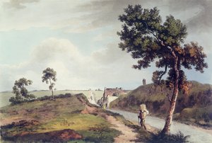 ウォータールー、C。ターナーの彫刻、1816年（カラー彫刻） 作： English School