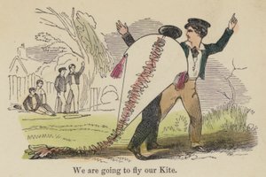 We are going to fly our Kite (color engraving) 作： English School
