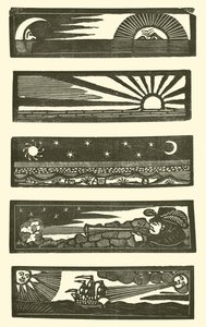 天気（木版画 作： English School