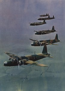 形成中のウェリントン爆撃機 作： English School