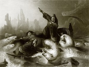 クマに襲われた捕鯨者 作： English School