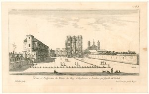 ホワイトホール。イスラエルシルベストルによるエッチング、1640 作： English School