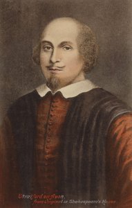 ウィリアム・シェイクスピア（1564-1616）、イギリスの劇作家、詩人（カラーリトグラフ）
