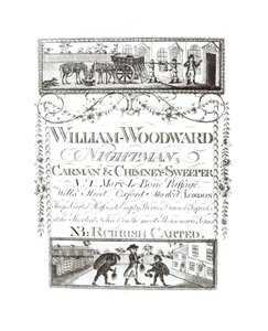 William Woodward、Nightman、Carman and Chimney Sweeper、No.1 Mary-Le-Bone Passage、Wells Street、Oxford Market、ロンドン 作： English School