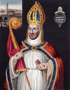 ウェインフリートのウィリアム（1395年頃～1486年頃）、ボドレアン・ギャラリーの絵画の後（カラーリトグラフ） 作： English School