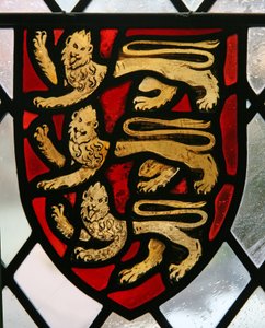 イギリスの紋章を描いた窓回廊 作： English School