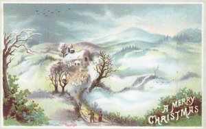 冬景色、クリスマスカード 作： English School
