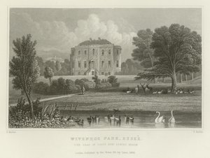 Wivenhoe Park、Essex、中尉の州議会議事堂Rebow 作： English School