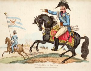 Wm Fred。プロイセンの王、パブ。 1816年、ウィリアムマッドフォード作「ワーテルローの戦いの歴史的記述」からの挿絵 作： English School