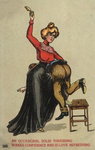 女性が夫を靴で殴打