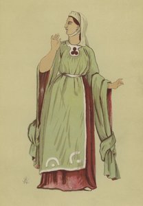 ヘンリー1世時代の女性の衣装 作： English School