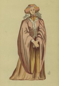 リチャード2世時代の女性の衣装 作： English School
