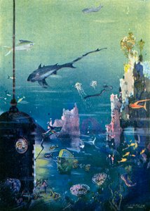 深海の驚異（カラーリトグラフ） 作： English School