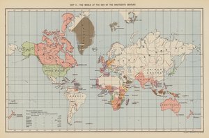 19世紀末の世界（カラーリトグラフ） 作： English School