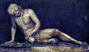 負傷したガウル、ビクターデュルイによるローマの歴史からのイラスト、1884年に公開（デジタルで強化された画像） 作： English School