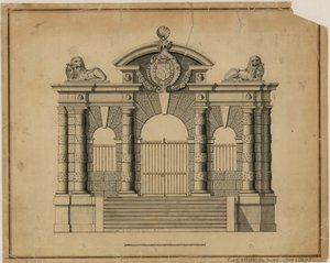 Inigo Jones、c 1626によるヨーク階段 作： English School