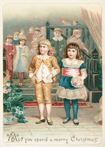 若いカップル、クリスマスカード 作： English School