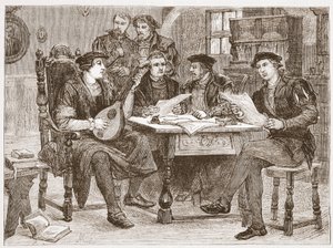 友人の間でのツウィングル、ジェームズエイトケンワイリー（1808-1890）によるパブのプロテスタンティズムの歴史のイラスト。 1878