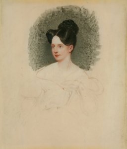 マリアンヌクレゴーコルマーレの未完成の肖像画（後のバートンベネット夫人）c.1833-34（カードにマウントされた象牙のミニチュア） 作： English School English School
