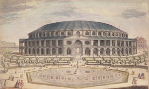 ロイヤルアルバートホールの景色（カラー彫刻） 作： English School English School