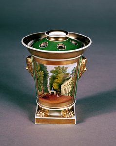 ウェルウォーク、チェルトナム（磁器）の景色を望むウスターポットのプリジャー