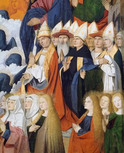 Pyhät ja piispat, yksityiskohta Virginin kruunauksesta 作： Enguerrand Quarton