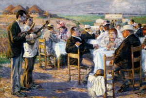 太っている人、痩せている人（1899年、油彩・キャンバス 作： Enrico della Lionne
