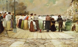橋の上、1893 作： Enrique Serra