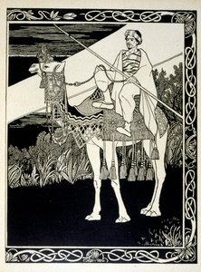エフライム・モーゼス・リリアン（1874-1925）が描いた『ユダ』の中の「ゲモルヘ（ゴモラ）の前のエナック」。リリアンは、ユーゲントシュティル（ドイツのアールヌーボー）様式で制作されたシオニストの図像の父と言われている。挿絵を担当したのは「Juda」（1900年）。 作： Ephraim Moses Lilien