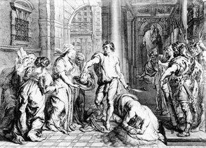洗礼者聖ヨハネの死刑、マーティンIヴァンデンエンデン（fl。1630-54）によって彫刻 作： Erasmus Quellinus II