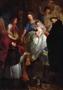聖ヒューバートに盗品を与える処女 作： Erasmus Quellinus II