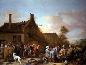 インの外の農民のメリーメイキング 作： Erasmus de Bie