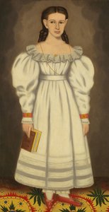 前髪フェルプス家族の少女、ca。 1848年。 作： Erastus Salisbury Field