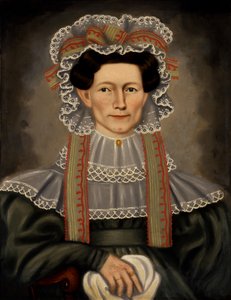 スクワイア ウィリアムズ ハウスの貴婦人、カリフォルニア州。 1829年。 作： Erastus Salisbury Field