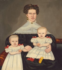ポール・スミス・パーマー夫人と彼女の双子、18351838。 作： Erastus Salisbury Field