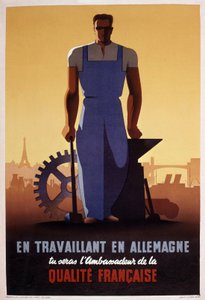 STO（ドイツ占領下の1943年に設立された強制労働組織）のフランス宣伝ポスター