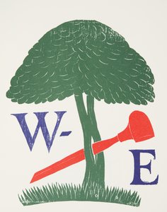 木版彫刻家協会のポスター 作： Eric Gill