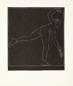テニスプレーヤー 作： Eric Gill