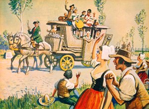 1787年、パリとヴェルサイユを往復する馬車