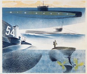 潜水艦のさまざまな側面、1941 作： Eric Ravilious