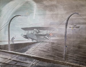 夜間作戦、1941年12月 作： Eric Ravilious
